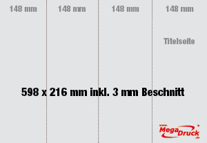 DIN A5, 8 Seiten (Zick-Zack-Falz)
