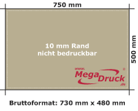 Bauschilder 50 x 75 cm, 2-farbig