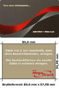 Mattfolie mit part. UV-Lack / einseitig Heißfolienprägung