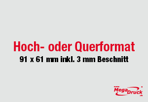 Aufkleber Visitenkartenformat 